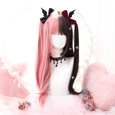 Pink dark brown double spell wig HA0515