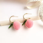 Cute girly peach earrings   HA0525