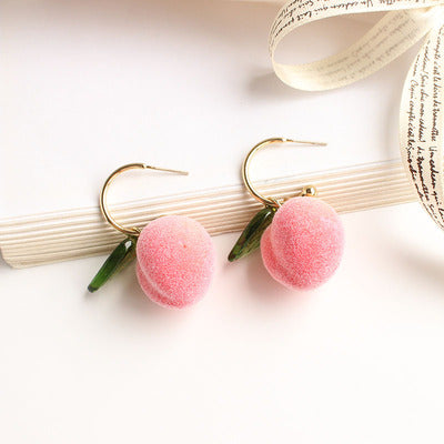 Cute girly peach earrings   HA0525