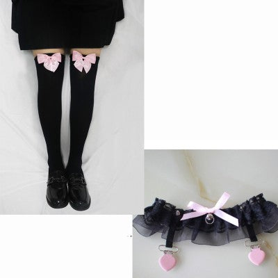 Cute bow high stockings   HA1429