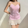 Sweetheart Pink Lace Sling Top    HA0638