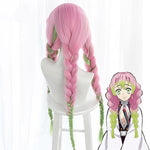 Pink gradient blue long wig  HA0266