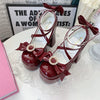 Sweet high-heeled strappy princess shoes   HA1917
