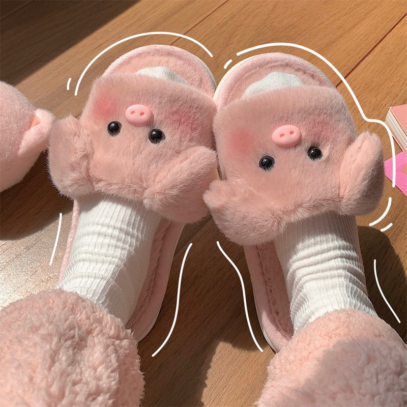 Soft cute piggy cotton slippers   HA1347