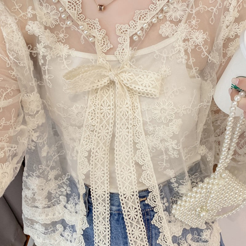 Sun protection small shawl blouse  HA1616