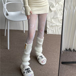 Sweet Heart Jacquard Net Socks   HA0805