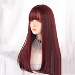 Sweet Red Long Straight Wig   HA1239