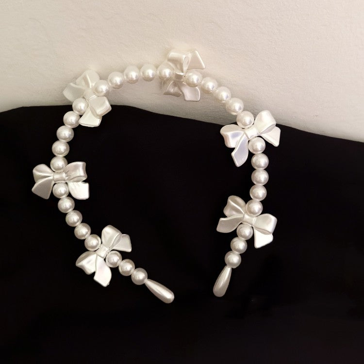 Bow pearl headband   HA1511