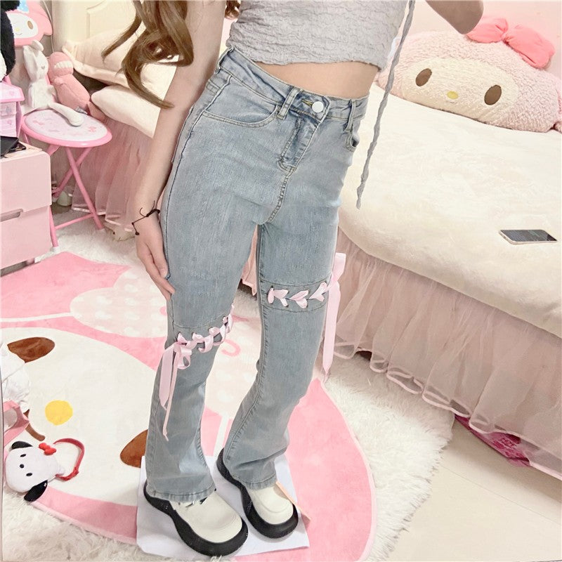 Flared slit jeans HA1507