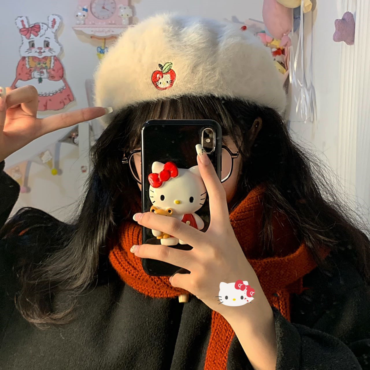 Mink Winter Beret   HA1198