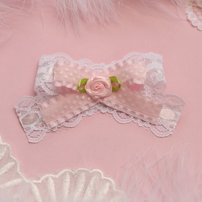 Pink and white love hand-made hairpin   HA0601