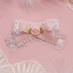 Pink and white love hand-made hairpin   HA0601
