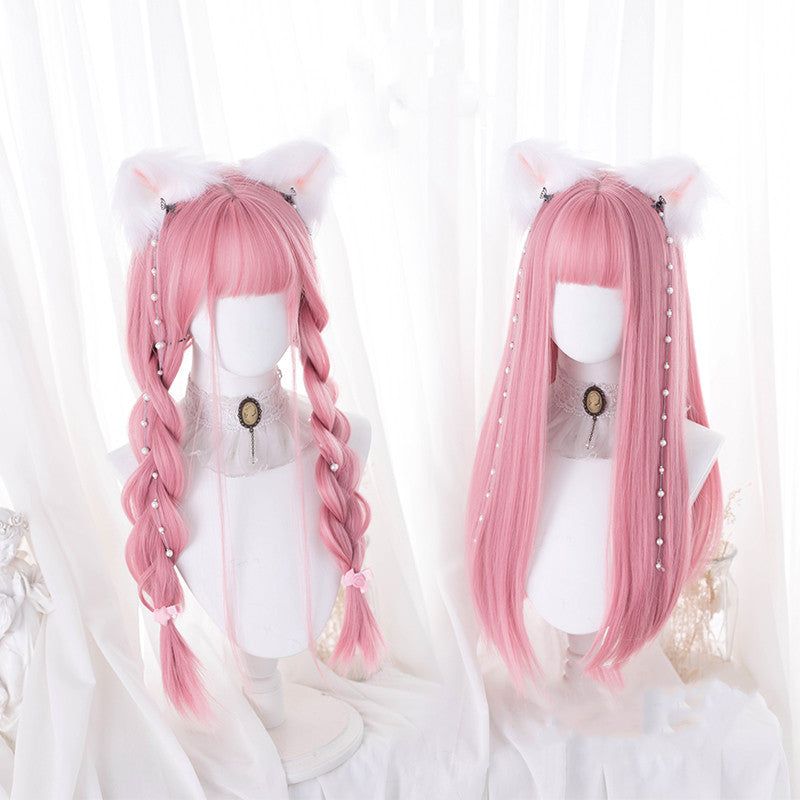 Light pink long straight hair    HA0335