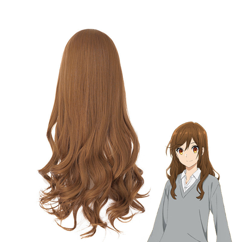 Cos brown long curly hair  HA0272