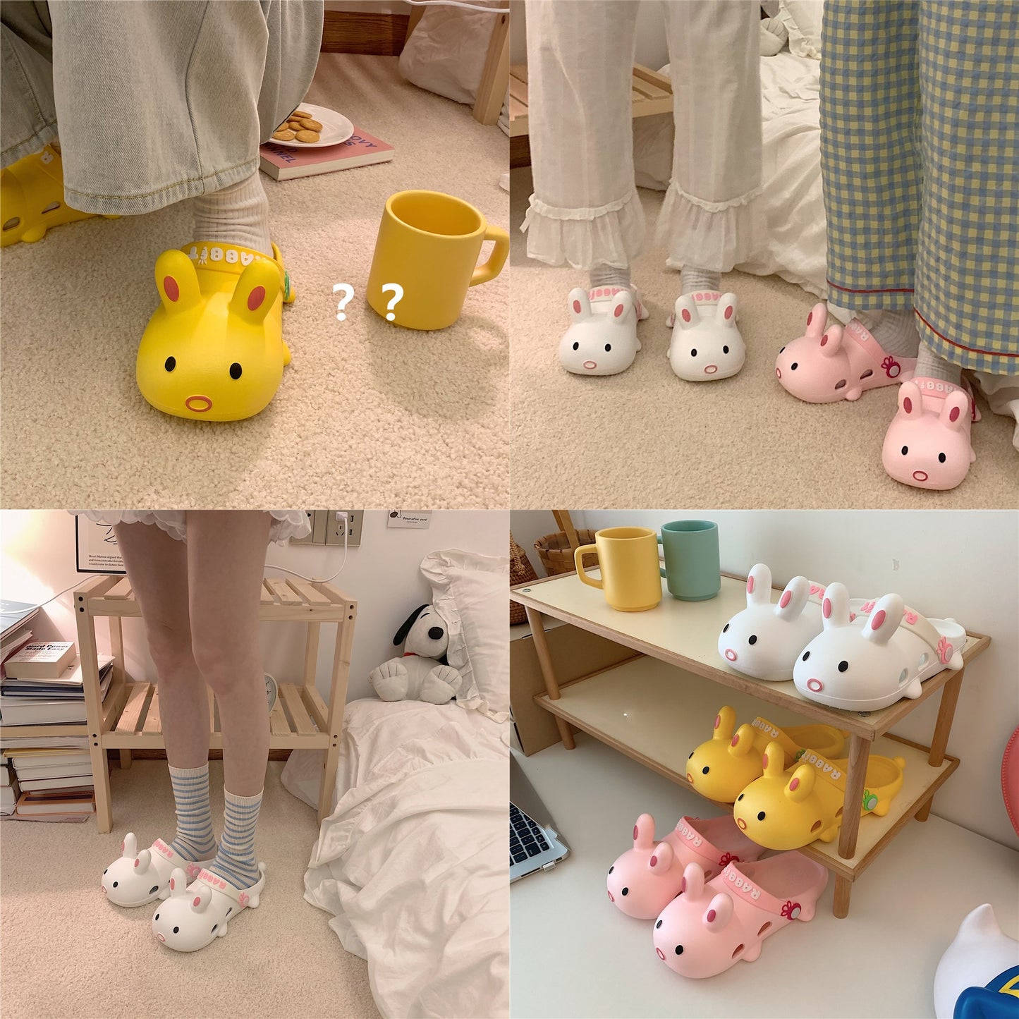 Cute Cartoon Rabbit Hole Shoes  HA1339