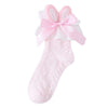 Bow knot cute lace mid tube socks   HA0756