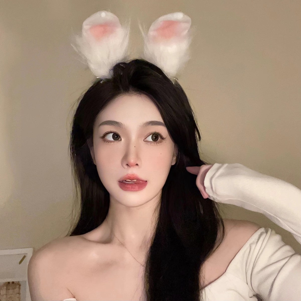 Furry Bunny Ears Headband  HA1425