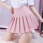 Pink pleated skirt  HA0519