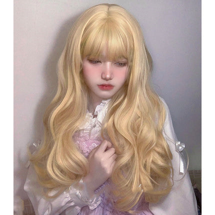 Mosaic Jinqi bangs long curly hair  HA0871