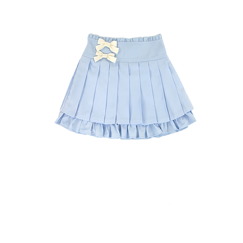 Sweet girly bow pleated skirt  HA0736