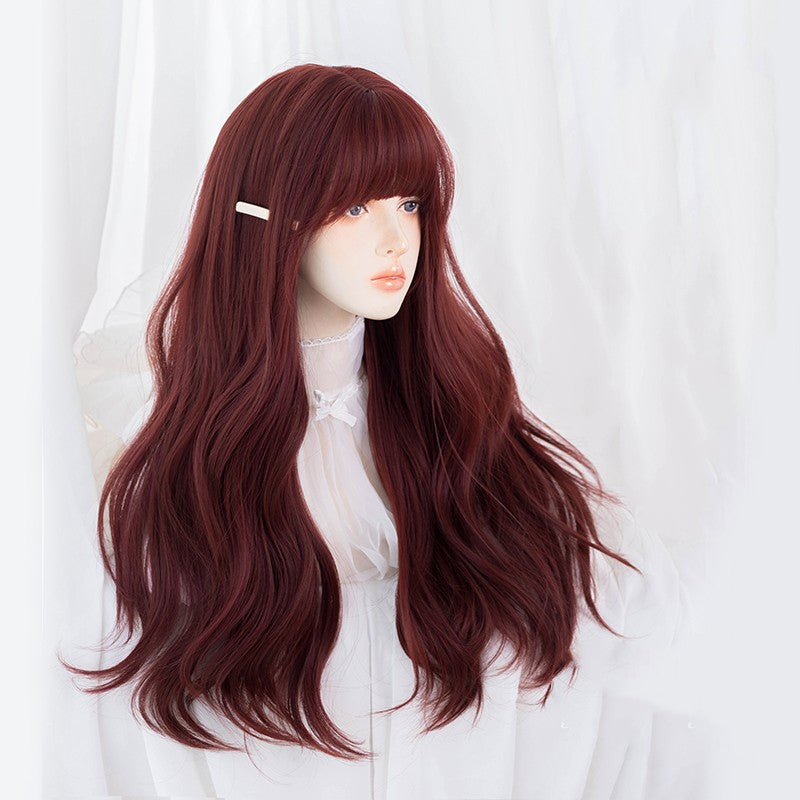 Red Big Wave Long Curly Wig   HA1241