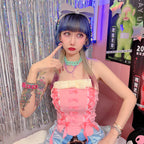 One word tube top vest HA0995