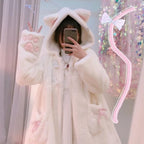 Cute cat paw plush coat   HA1458