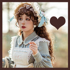 Dark Brown Red Rice Fluffy Wool Curly Wig  HA1085