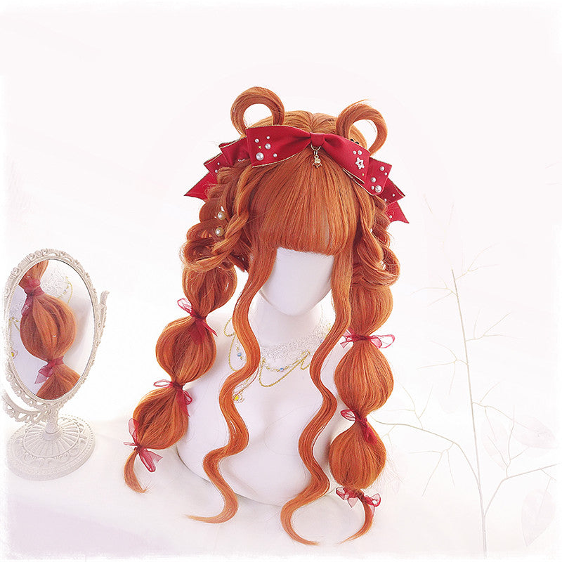 Lolita double ponytail orange wig HA0061