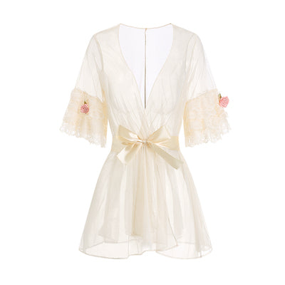 Pajamas mesh nightdress set   HA0790