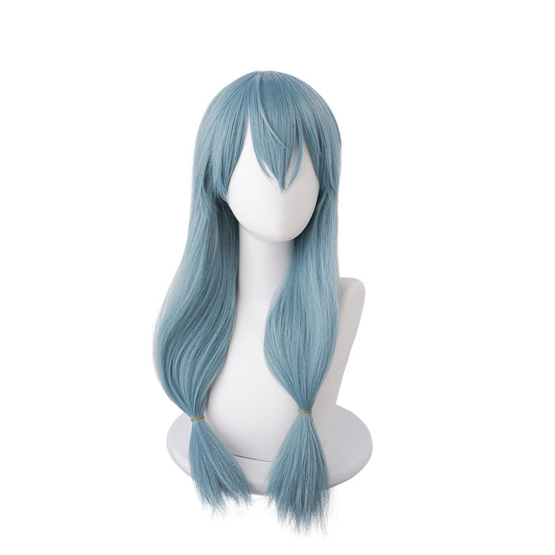 Light lake blue real cos wig   HA0271