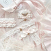 Pink and white bow hair clips, brooches   HA1577