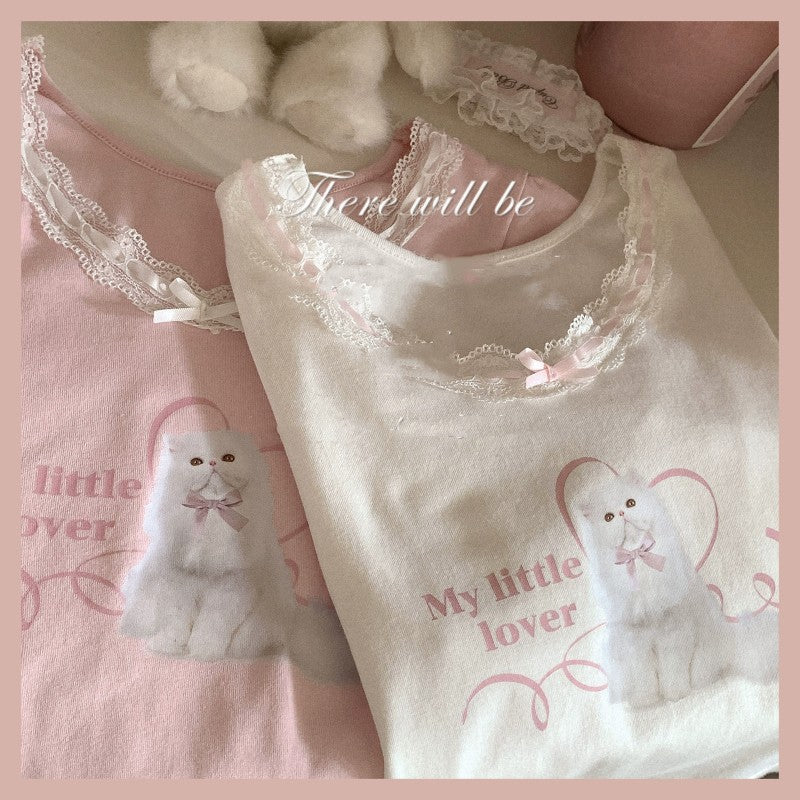Puff Sleeve Sweet Girl T-Shirt  HA1657