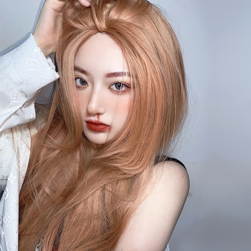 Blonde wig with long straight hair    HA0605