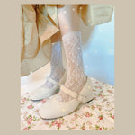 Chunky-heel plush fleece Mary Janes HA1400