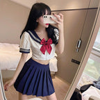 Fashionable age-reducing shirt and skirt two-piece set   HA1325