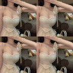 White Puffy A-Line Slip Dress  HA0603