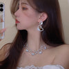 Heart necklace earrings HA0950