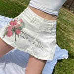 rose print skirt HA1003
