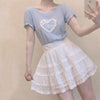 Heart bow cutout T-shirt   HA1390