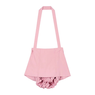 Striped Short Sleeve Shirt Pink Skirt Two-Piece Set  HA2175