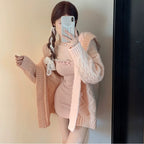Pink Bow Knit Slip Dress HA1647