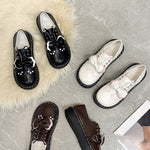 Cute round toe leather shoes   HA0559