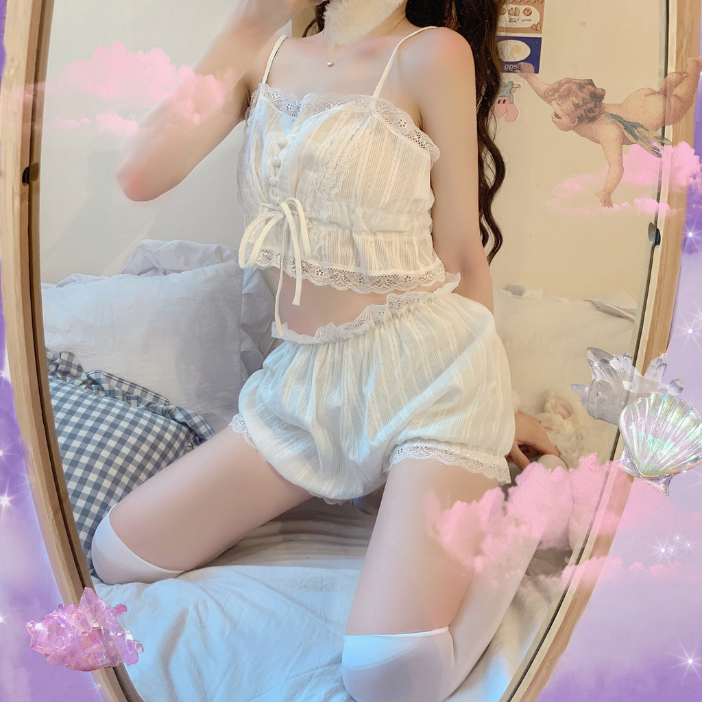 Two-piece lace suspenders   HA0366