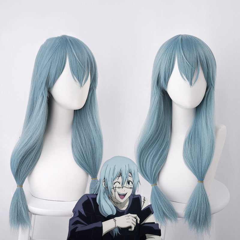 Light lake blue real cos wig   HA0271