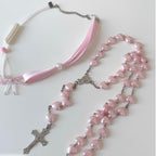Pink Heart Pearl Necklace Necklace   HA1622