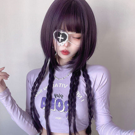 Daily long straight purple jellyfish head    HA0164