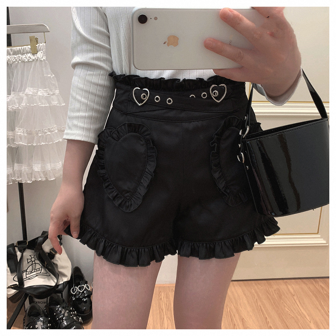 Love lotus leaf high waist shorts HA1116