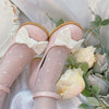 Round toe cute bow mid-heel high heels   HA0867