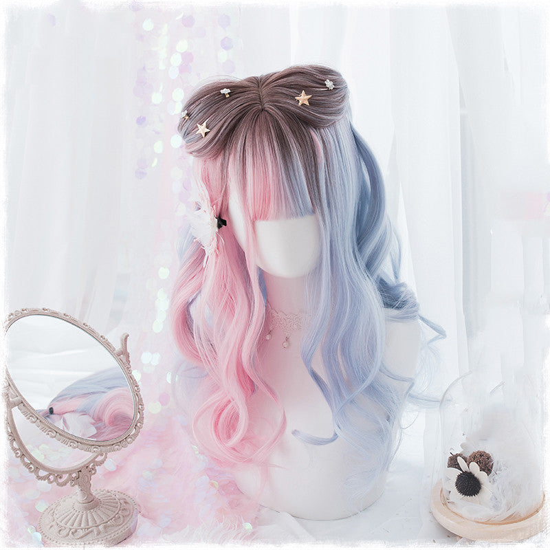 Blue Pink Gradient Lolita Wig    HA0411